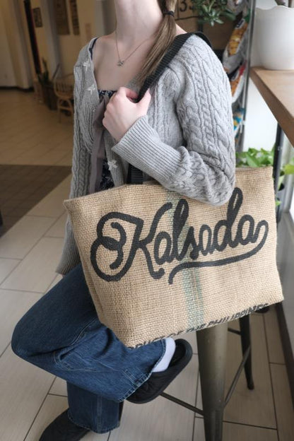 Ani & Tahi Burlap Tote Bag